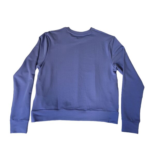 Under Armour Rival Terry Crew Sweatshirt Women’s M Purple Loose Fit NWT - Picture 2 of 10